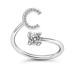 Adjustable alphabet ring featuring trendy design