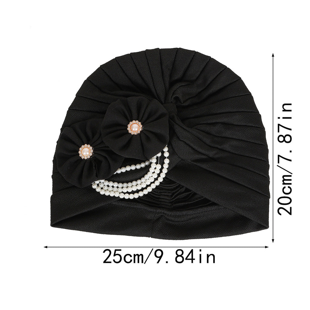 Elegant floral patterned hijab cap for women