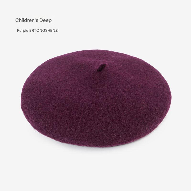Kids wool beret hat image 2