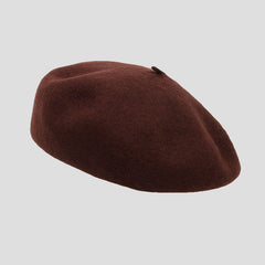 Stylish plus size wool beret in camel colour