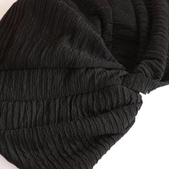 silver grey headwrap beanie in trendy display setting