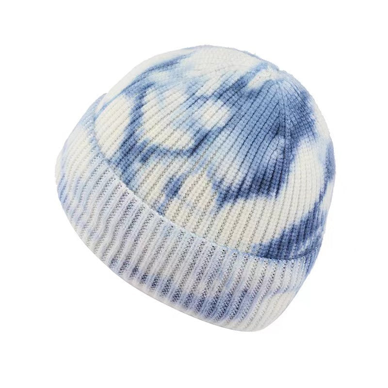 Black stylish tie-dye beanie image