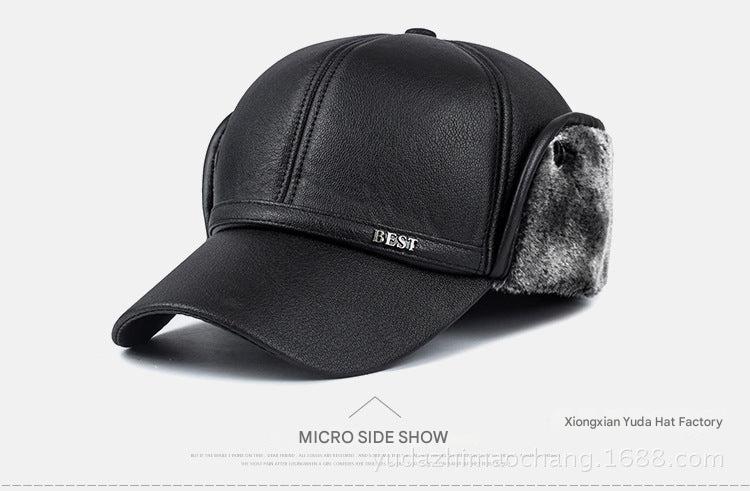 Men's winter baseball cap in grey