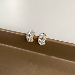 close-up of stylish lightweight earrings