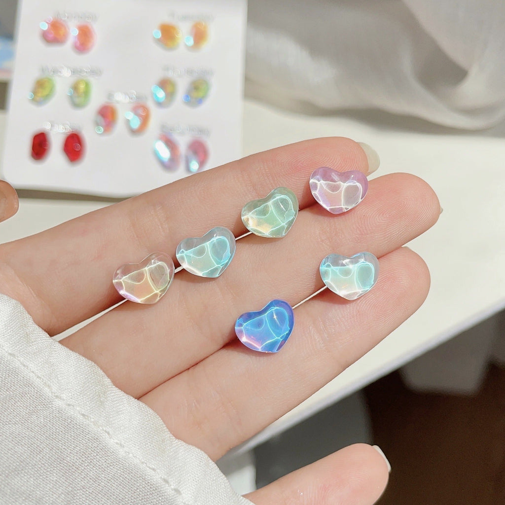 Trendy Heart Shaped Stud Earrings