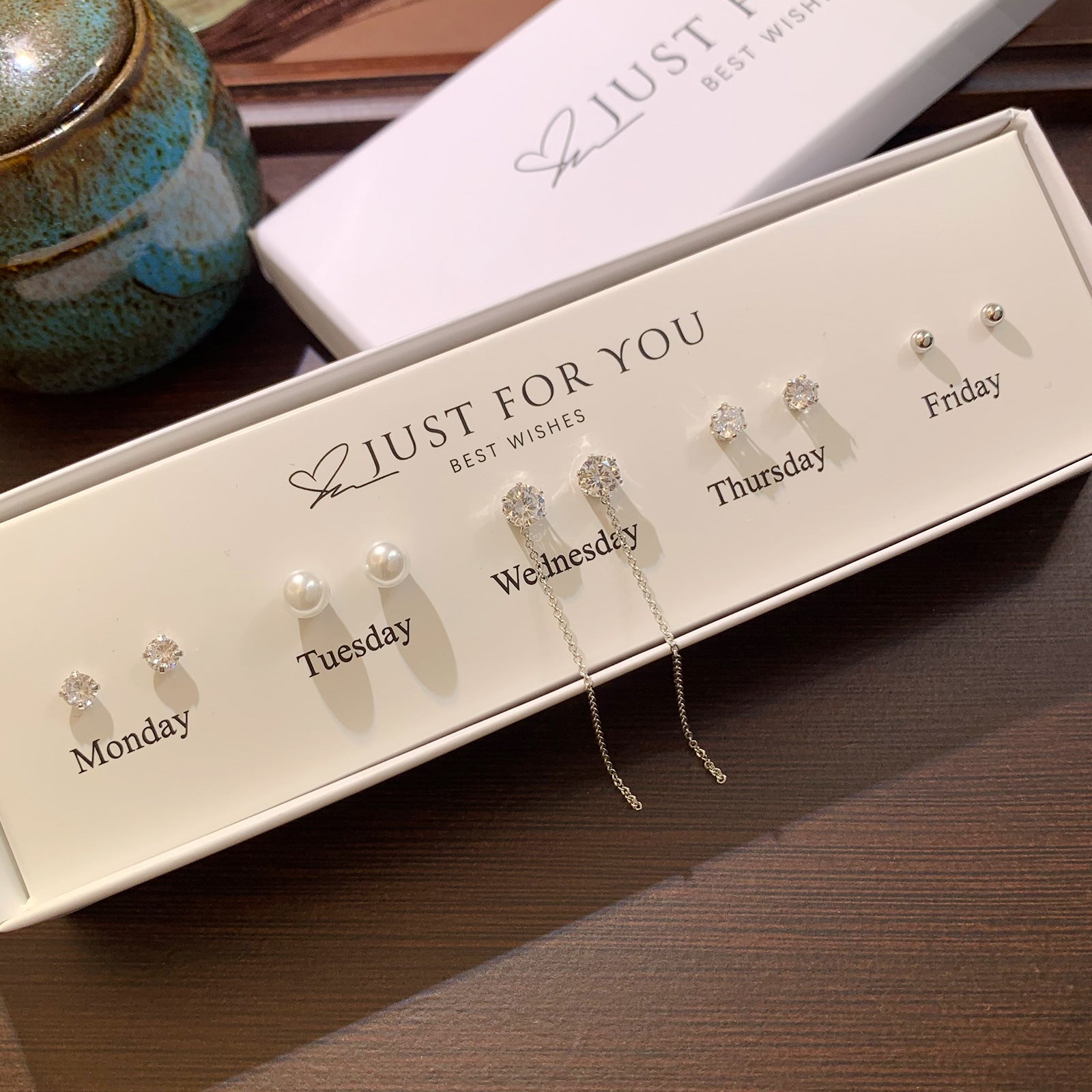 Elegant Zirconia S925 Silver Earring Set Image 6