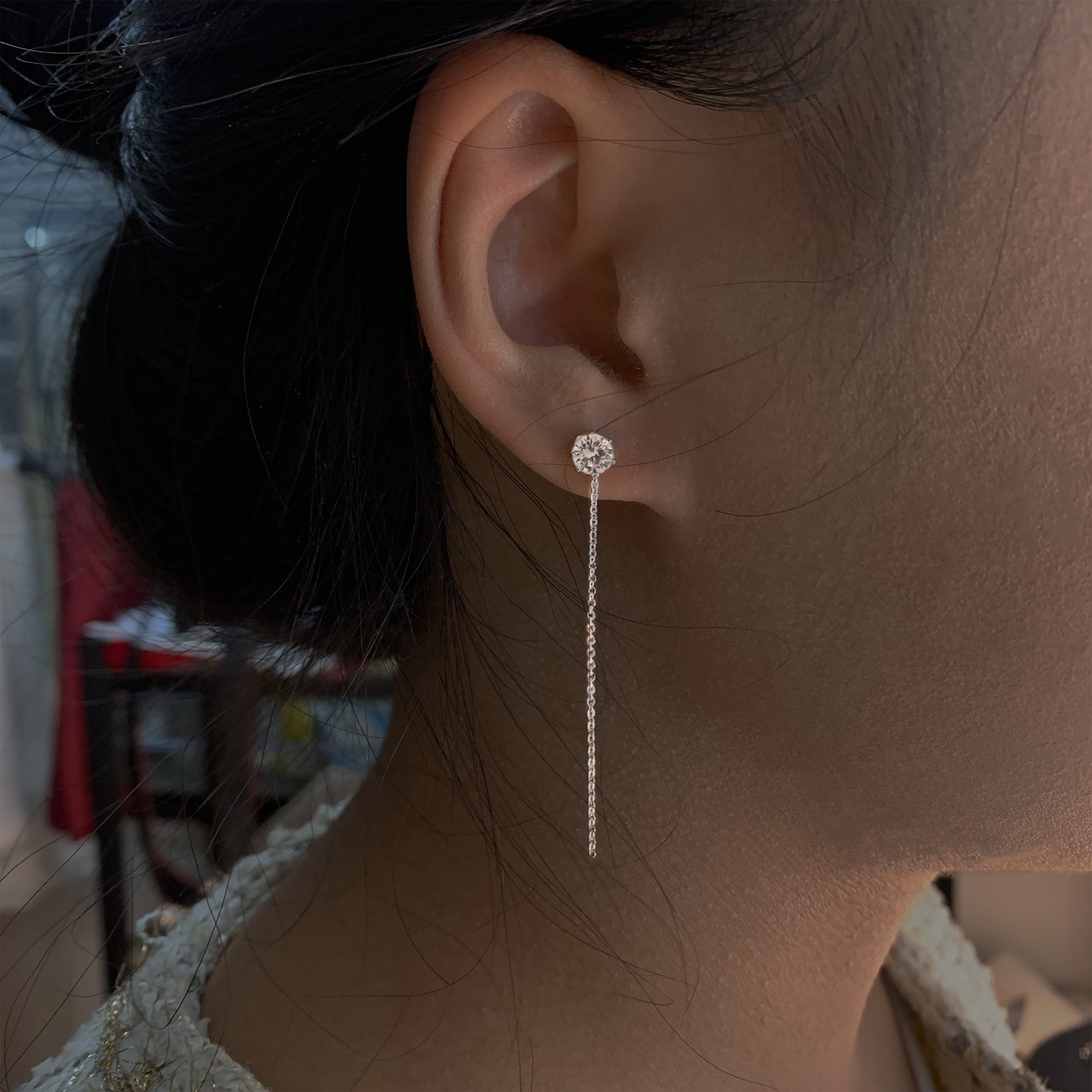 Elegant Zirconia S925 Silver Earring Set Image 2