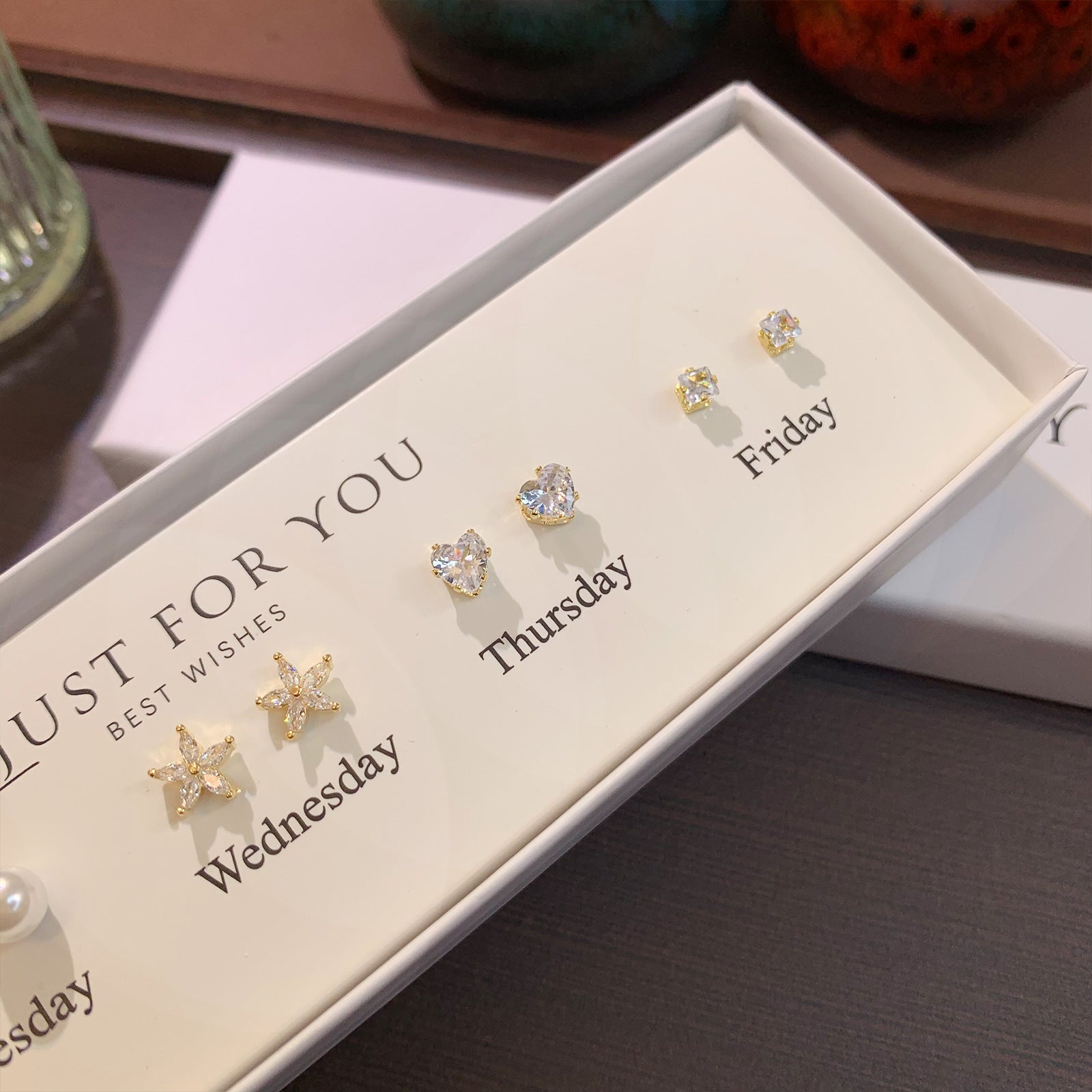 Elegant Zirconia S925 Silver Earring Set Image 4
