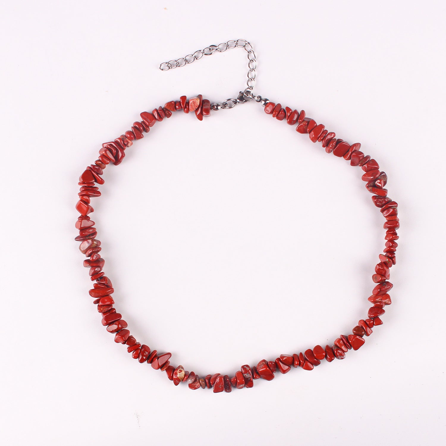 Colourful irregular beads of crystal necklace