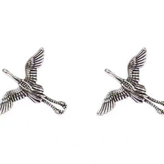 Elegant Flying Crane Alloy Drop Earrings image 5