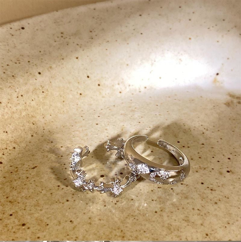 gothic style display of silver ring