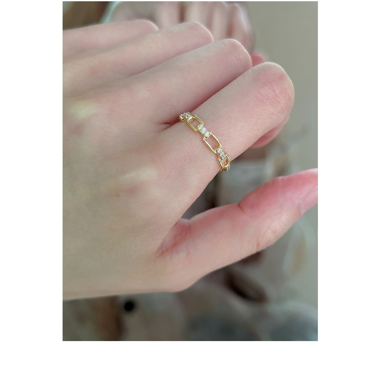 Adjustable open butterfly ring showcased