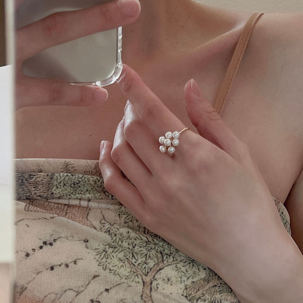 Elegant butterfly ring on mannequin hand