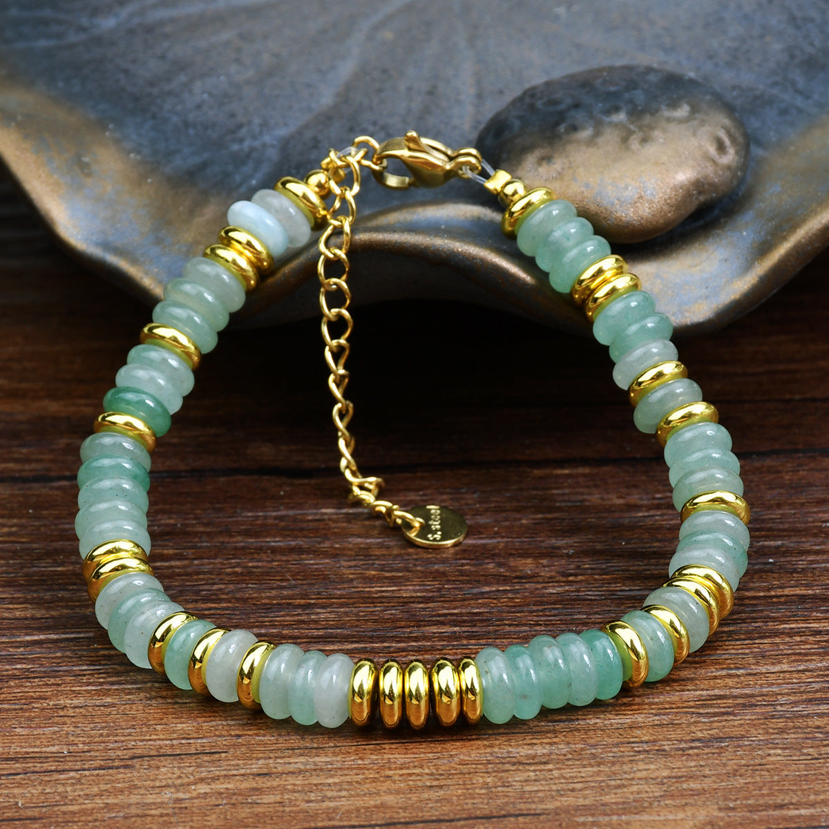 Unique handmade gemstone bracelet in vivid colours