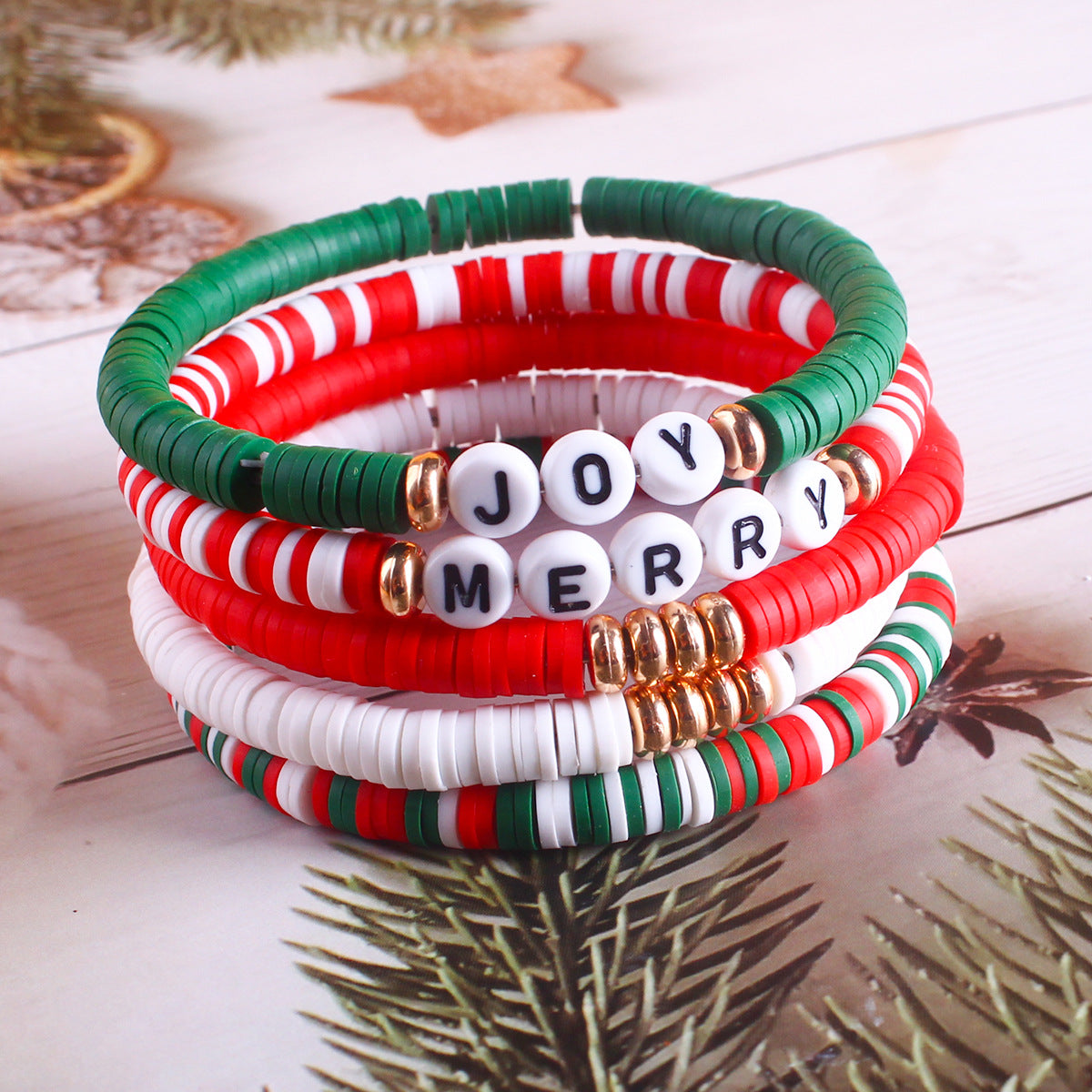 Elegant Handmade Soft Clay Beaded Bracelet Image 5