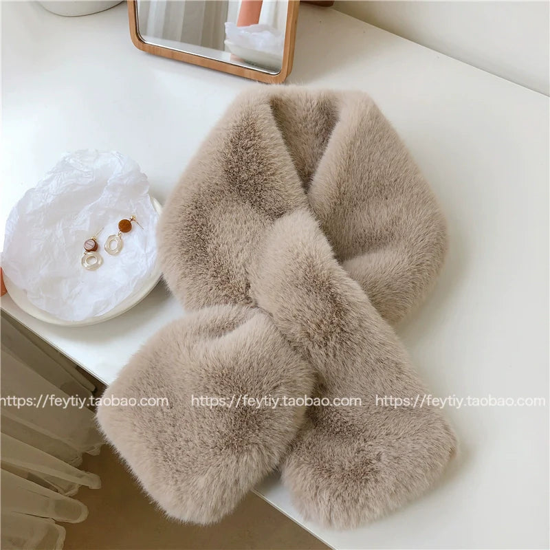 close up of soft faux fur texture