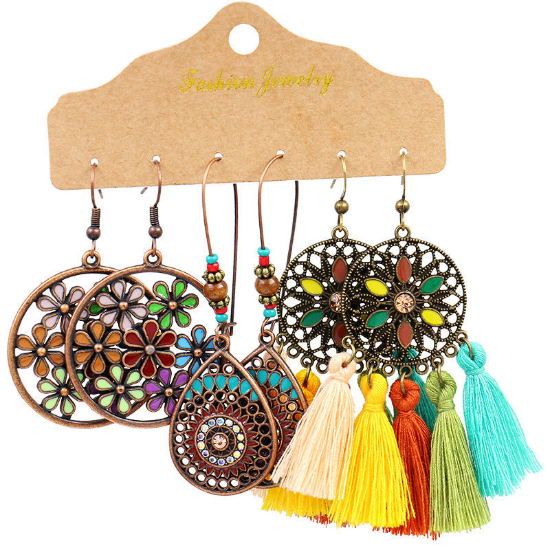 Stylish alloy waterdrop earrings image 1