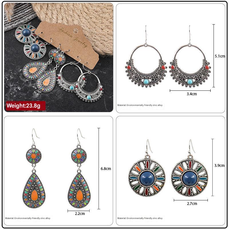Vintage-inspired tassel earrings close-up