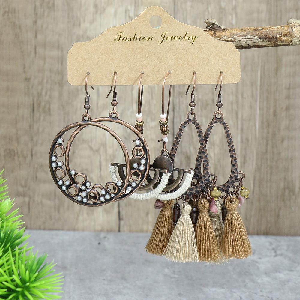 various colour options of bohemian earrings
