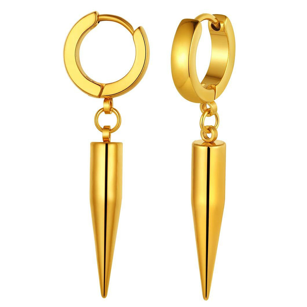 Comfortable wear titanium earrings image for men