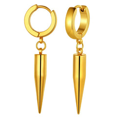 Comfortable wear titanium earrings image for men