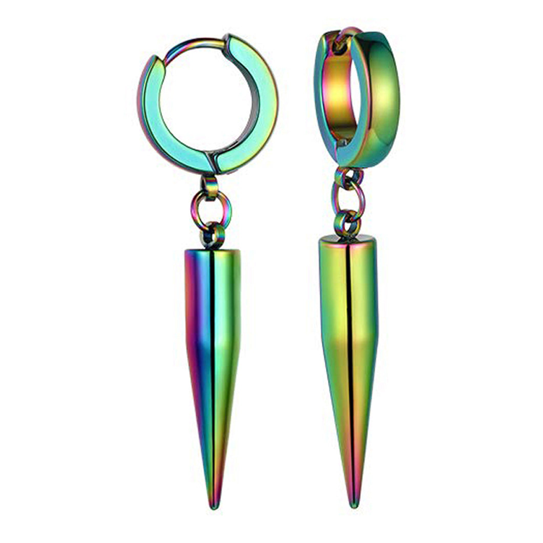 Elegant black round earrings image for men