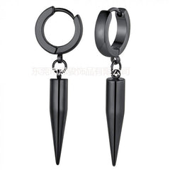 Comfortable wear titanium earrings image for men