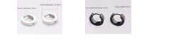 Multicolour hypoallergenic titanium earrings