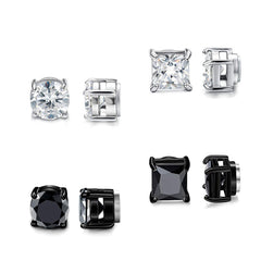 Luxury zirconia inlay earrings on model