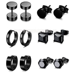 Elegant zirconia earring set displayed