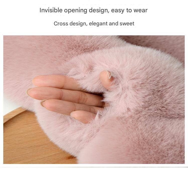 stylish plush scarf draped on a coat