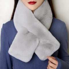 various colours of plush winter scarf