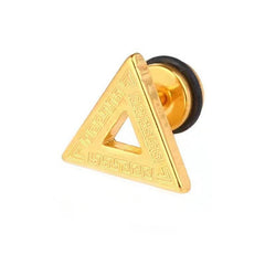Titanium Steel Pyramid Earrings Image 2