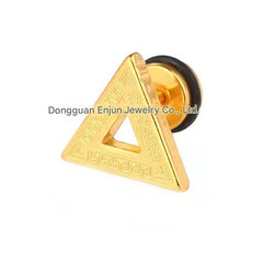 Titanium Steel Pyramid Earrings Image 4