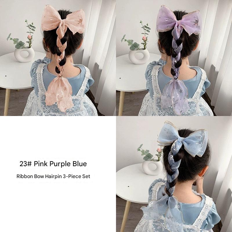 Beautiful princess style bow hair clip for girls