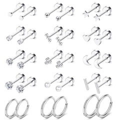 Elegant metallic earrings with geometric designs