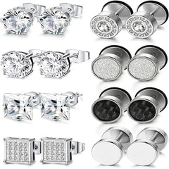 Durable stainless steel earrings showcasing cubic zirconia