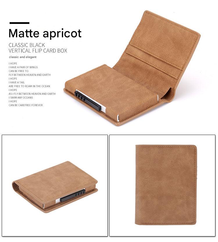 Stylish automatic card holder in different textures