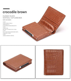 Aluminium wallet showcasing various colour options