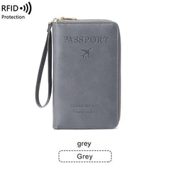 RFID passport holder in black