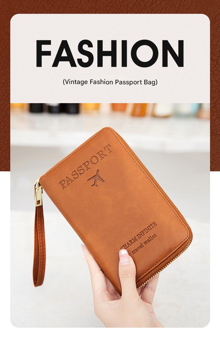 RFID passport holder in green