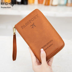 RFID passport holder in pink