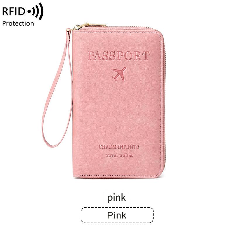 RFID passport holder in grey