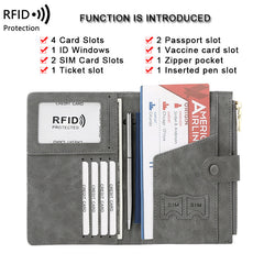 Secure RFID Passport Holder in Black