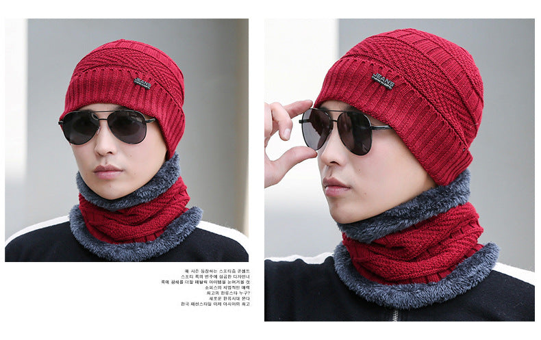 Warm neck warmer set for men in winter