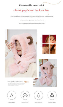 Cozy bear scarf and mask combo for kids