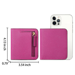 Durable PU Leather Slim Wallet in Starry Black