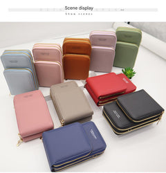 Versatile light purple shoulder bag