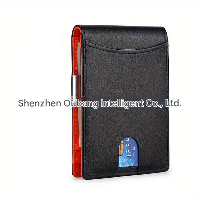 elegant men's carbon fiber wallet displayed