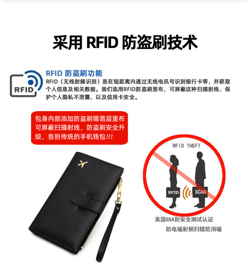 zipper closing passport holder